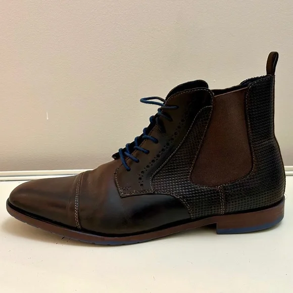 Stacy Adams Men's Rafferty Dressy Pointed Cap Toe Lace Up Brown Leather Sz 10.5 - Picture 3 of 10